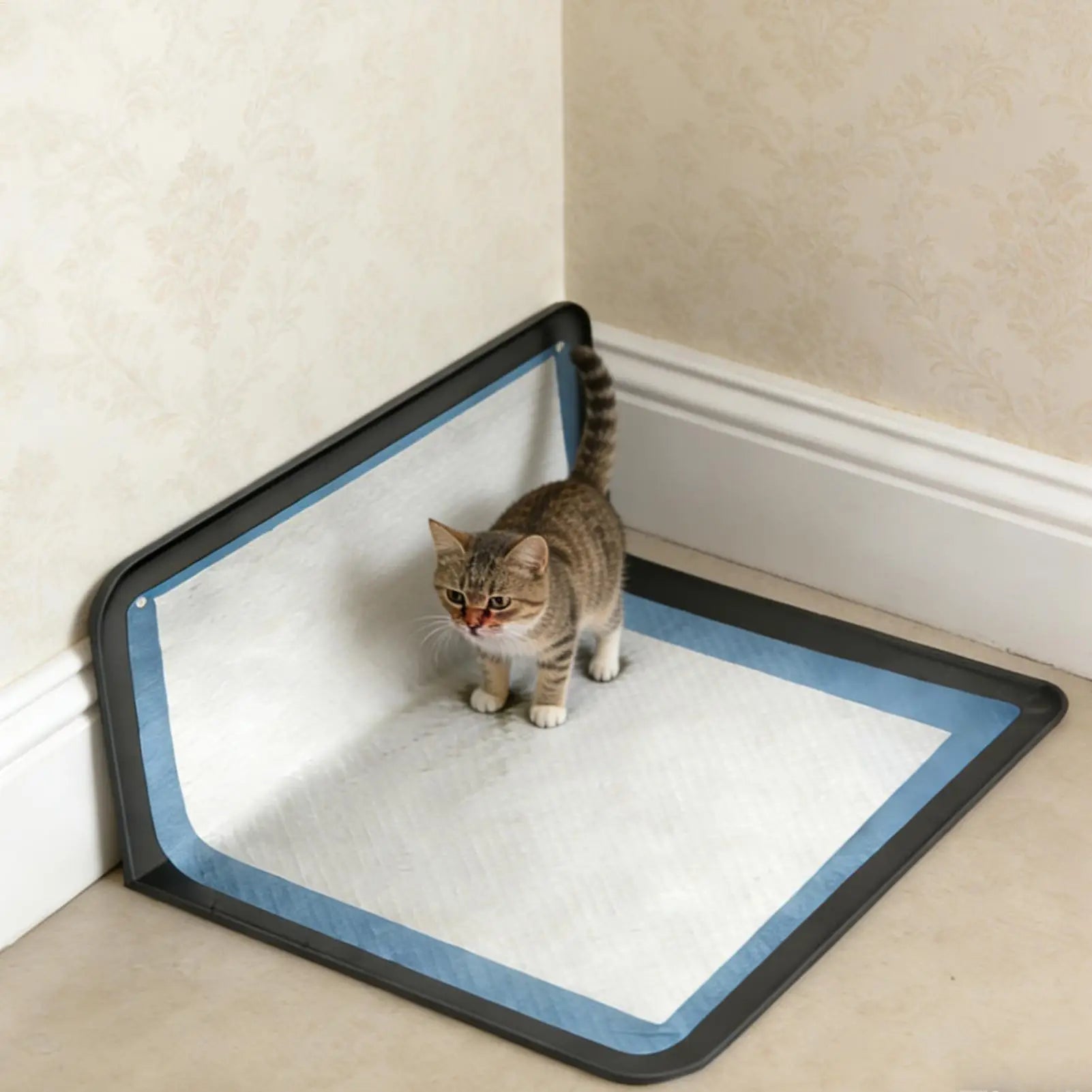 Dog Potty Training Pads Folding Non Slip Pee Pad Silicone Dog Pee Pad Holder easy-to-clean pet pads for indoor use Pet Supplies