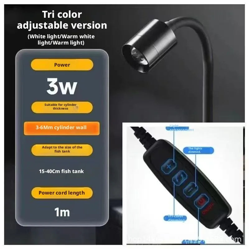 Fish Tank Landscaping Lighting Stream Tank Led Lighting Ancient Method Tank South American Tank Adjustable Focus Spotlight