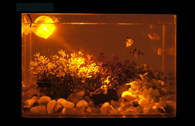 Fish Tank Led Spotlight Submersible Lights Ornamental Tropical Fish Lighting Mini Colorful Waterproof Night Lights Spotlights
