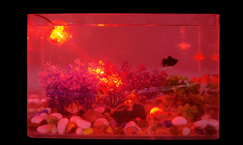 Fish Tank Led Spotlight Submersible Lights Ornamental Tropical Fish Lighting Mini Colorful Waterproof Night Lights Spotlights