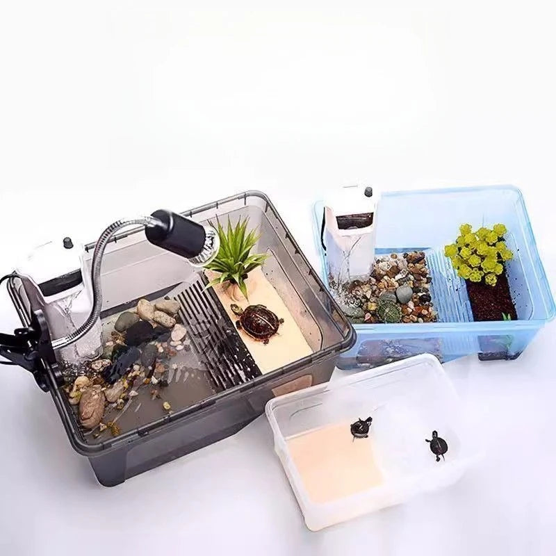 Reptiles Ecological Tank Large Basin Brazilian Turtle Breeding Box Multi-functional Area Integrated Pet Breeding Box Products