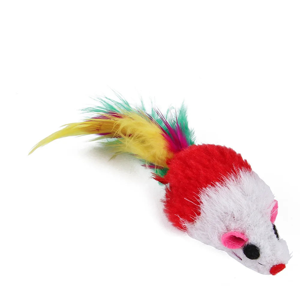 Cat Toy Set Interactive Play Kitten Toys for Indoor Cats Fun Exercise Entertainment Pet Fishing Rod Teaser Wand Plush Mouse