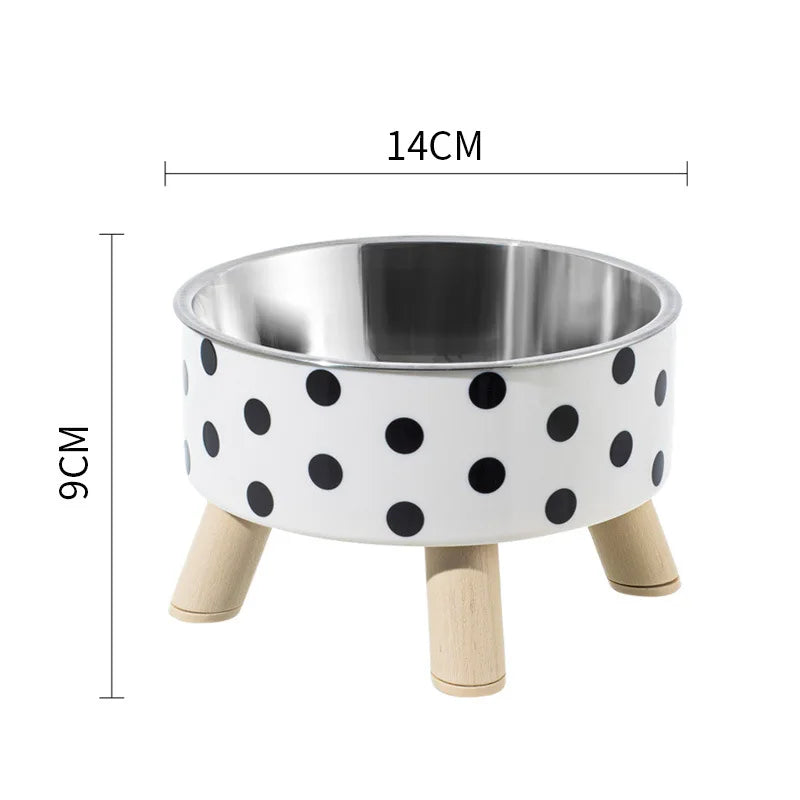 Cat Bowls New Stainless Steel Raised Cat Bowl Pet Food and Water Bowls Anti-Slip Pet Feeders for Cats and Dogs Pet Product