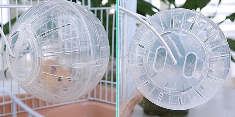 Funny Hamster Toys Spherical Translucent Treadmill for Rats Hamsters Pet Running Toy Durable Plastic Ball Diameter 10-14.5 CM