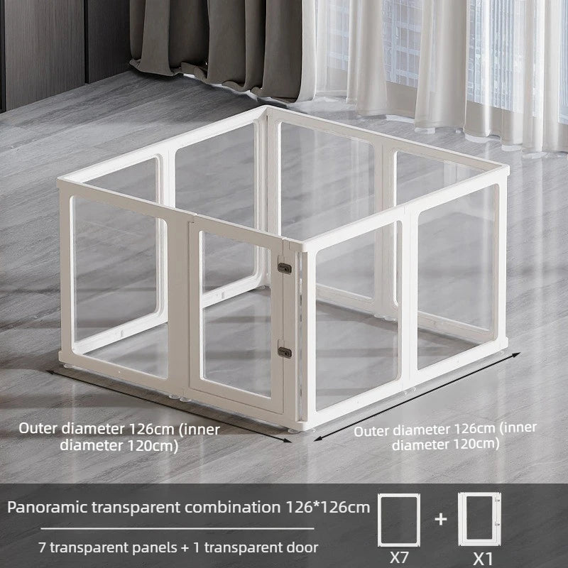 Indoor Dog Fences Cages Backyard Transparent Dog Enclosure High Home Puppy Playpen Small Animals Crate Portable Pet Corral