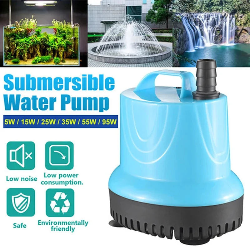 Submersible Water Pump - Aquarium Fish Tank Circulating Pump with Filter Bottom Suction Function