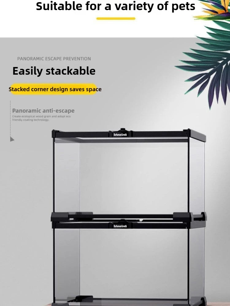 Reptile Glass Tank Spider Turtle Fish Rainforest Tank Reptile Tank Tree Lizard Horned Frog Brontosaurus Breeding Box