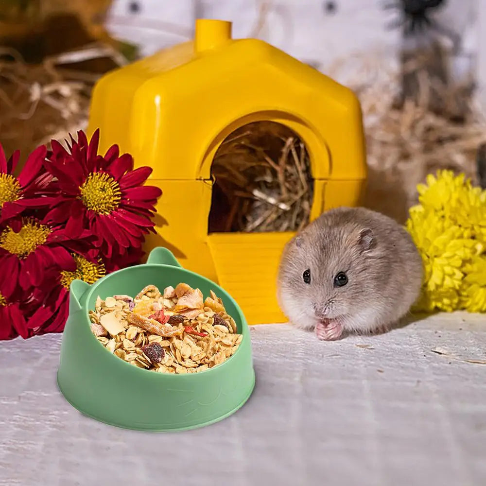 Hamster Food Water Bowl For Rabbit Guinea Pig Small Pets Feeder Dish Wear-resistant Pet Feeding Supplies accessory