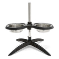 Elevated Raised Dog Bowl Stand with 2 Stainless Steel Bowls Adjustable Height for Medium Large Dogs