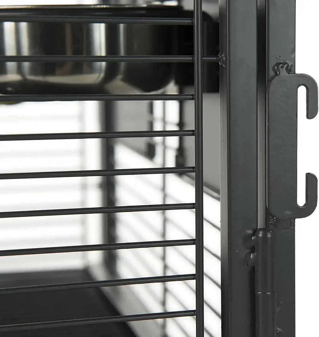 Travel Carrier Bird Cage Aviary For Bird Outside Iron Bird Cage Peony Tiger Pearl Parrot Carrying Cage 47.6 X 37.5 X 45.7 Cm