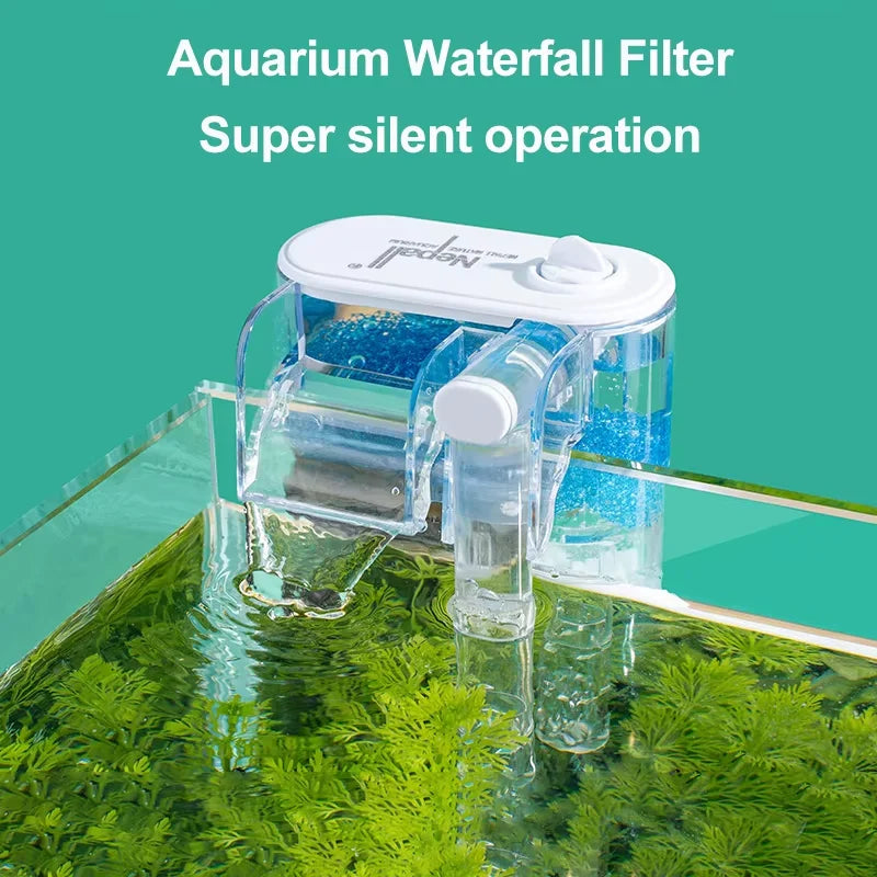 Fish Tank Filter small circulation Pump 3 in 1 Water Purification WaterfallOxygenation Silent Household wallMounted
