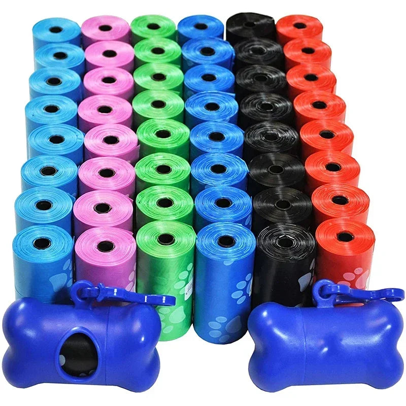 5-100Rolls Dog Poop Bag Outdoor Cleaning Poop Bag Outdoor Pets Supplies for Dog 15Bags/Roll Refill Garbage Bag Pet Supplies