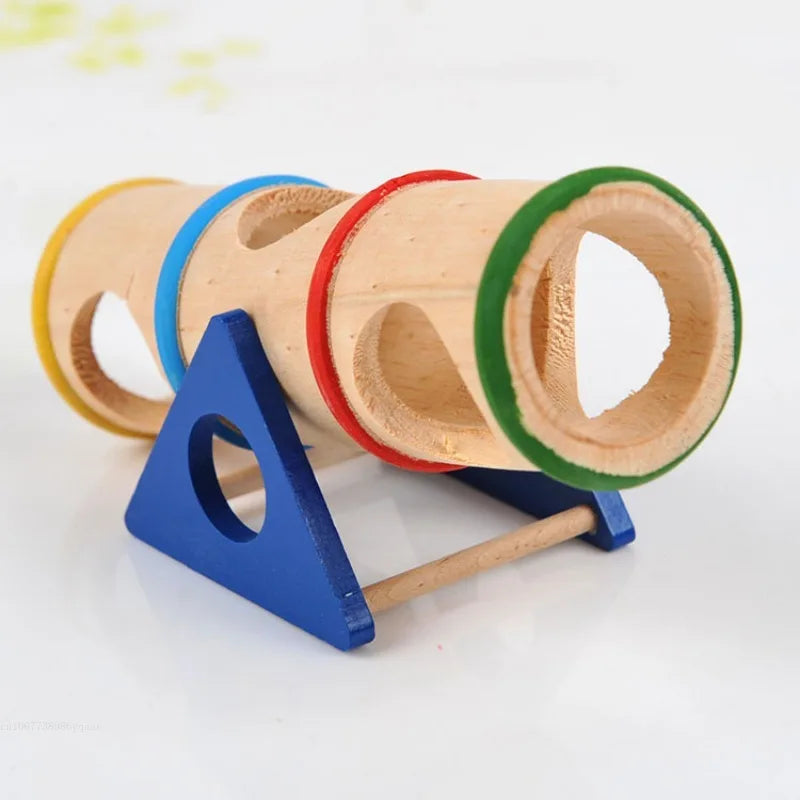 Hamster Toys Cage Wooden Colorful Seesaw House Hide Play Pet Toys for Hamster Rat Mouse Mice Guinea Pig Cage Accessories
