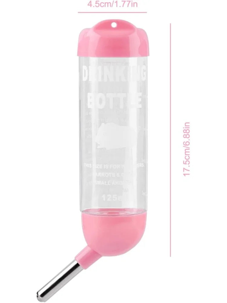 125ml Hamster Drinker Water Bottle No Drip Small Animal Water Dispenser Hanging Hamster Drinker For Guinea Pigs Hamsters Bunnies