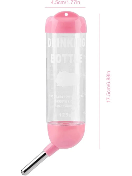 125ml Hamster Drinker Water Bottle No Drip Small Animal Water Dispenser Hanging Hamster Drinker For Guinea Pigs Hamsters Bunnies