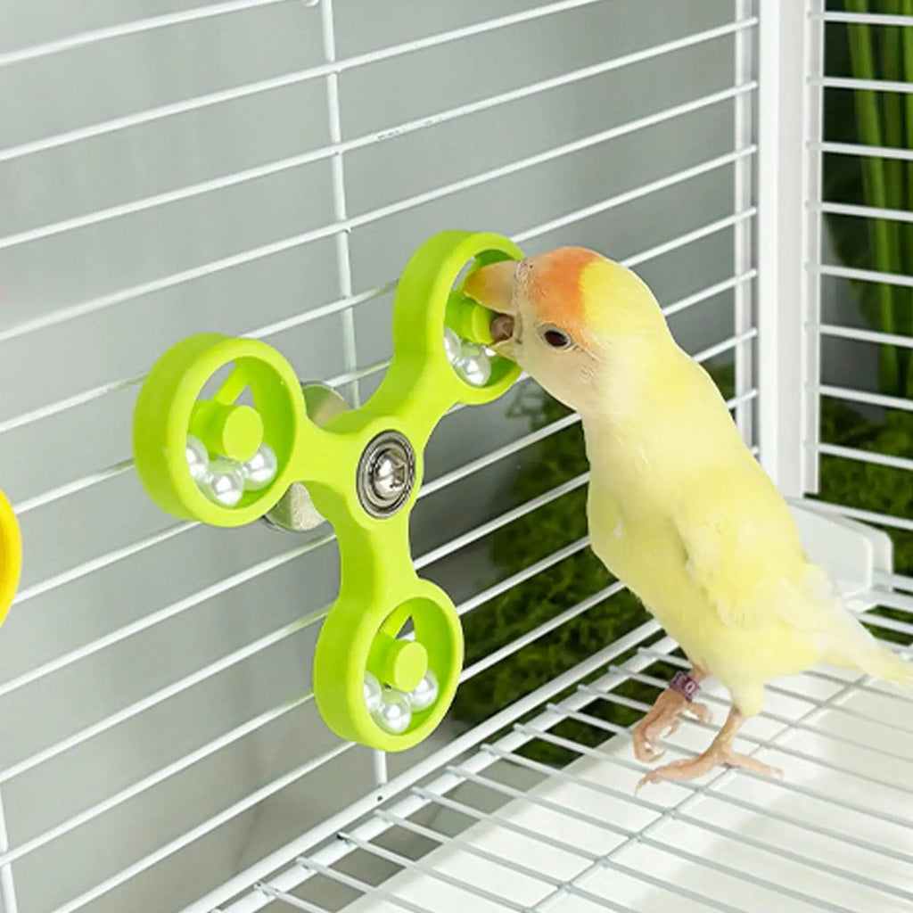 Chewing Bird Toys, Parrot Toys, Funny Spinner Windmill Bird Toys, Parrot Interactive Toys For Relaxation, Birdcage Accessories