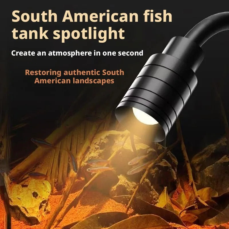 Fish Tank Landscaping Lighting Stream Tank Led Lighting Ancient Method Tank South American Tank Adjustable Focus Spotlight