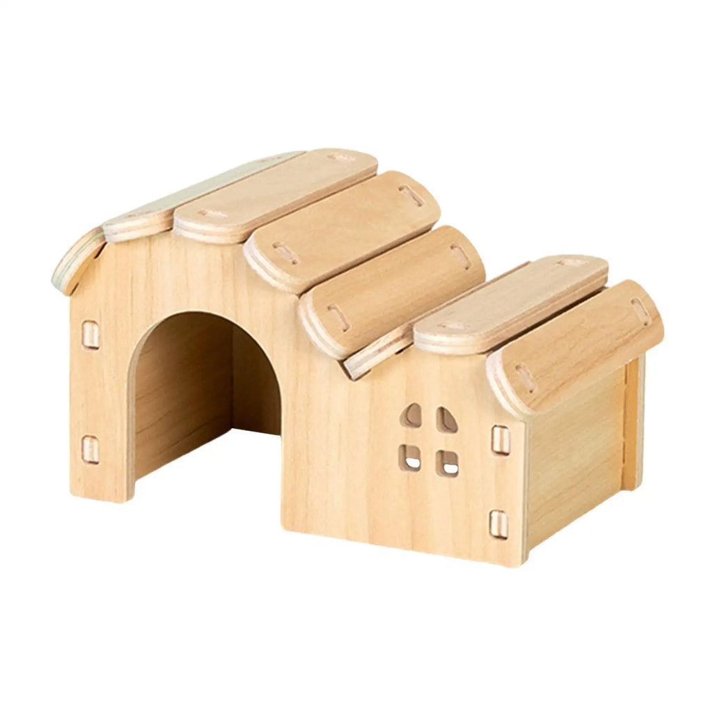 Hamster Wood House Animals Cage Accessories Hamster Hideout Hut for Small Rodents Chinchilla Mice Sugar Gliders Gerbils Mouse