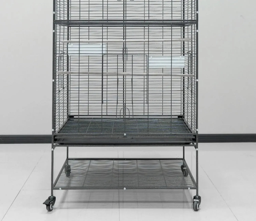 Metal Big Size Large Bird Cages Pet Parrot House Pet Cages Carriers Bird Breeding Foldable Quadrate Bird Cage 80*60*168cm