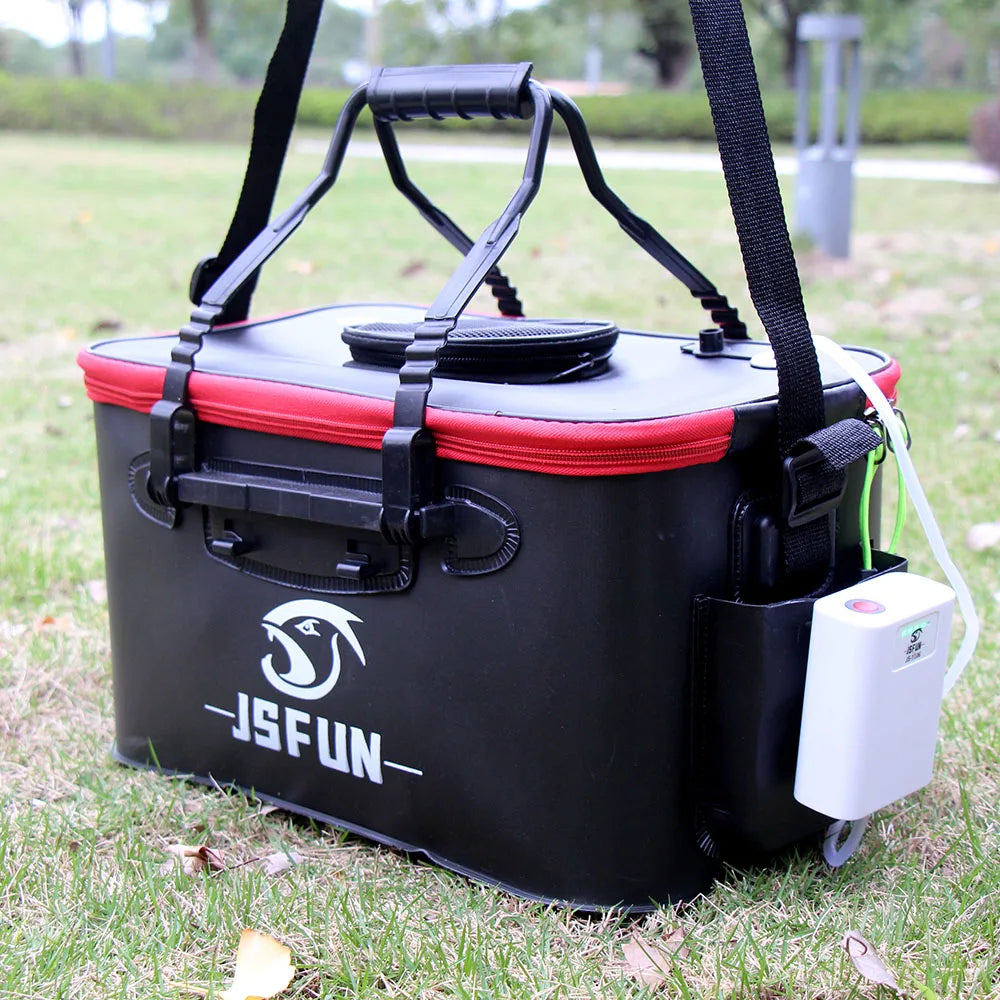 JSFUN Oxygenated Fish Tank Pump USB Rechargeable Air Bubbler Aerator Ultra Quiet Oxygen Pump Portable for Outdoor Fishing