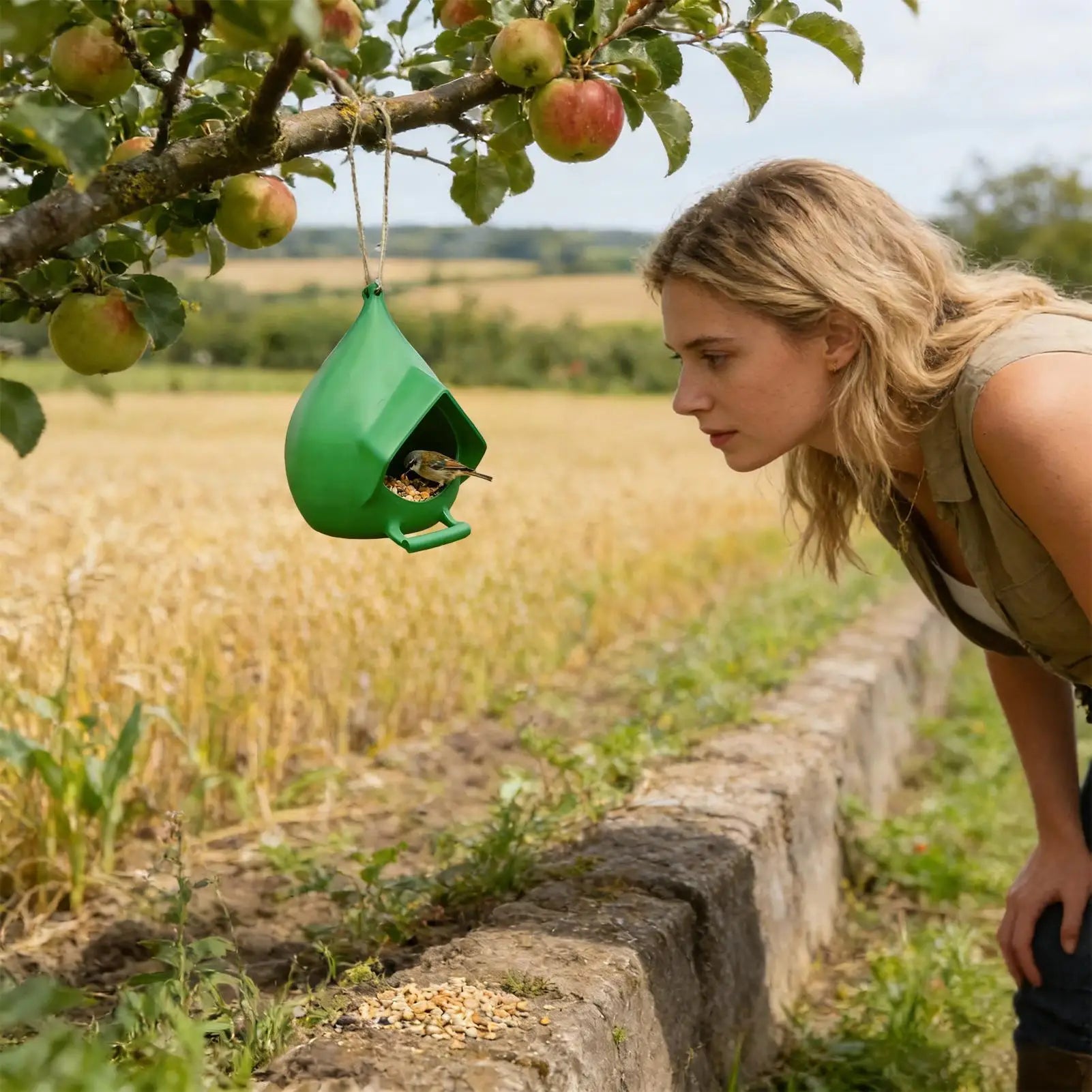 Bird Feeders for Outside Rainproof Feeding Dispenser Hummingbird Feeder for Backyard Garden Patio Lawn Balcony Birdwatching