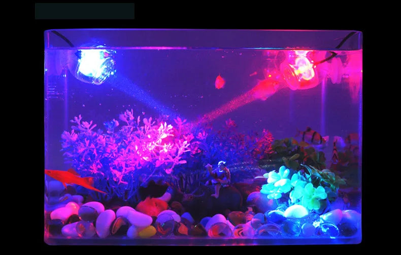 Fish Tank Led Spotlight Submersible Lights Ornamental Tropical Fish Lighting Mini Colorful Waterproof Night Lights Spotlights