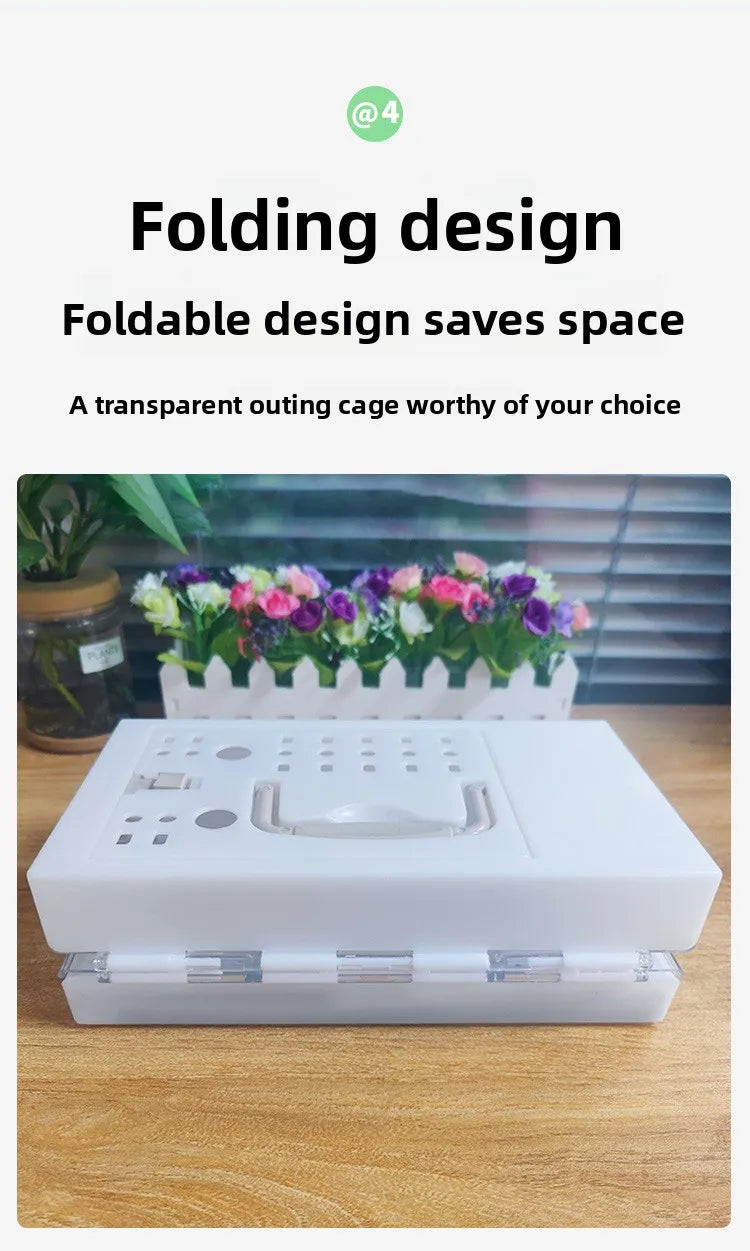 Portable Parrot Travel Cage Small Bird Cage for Budgies Lovebirds Foldable Carrier Outdoor