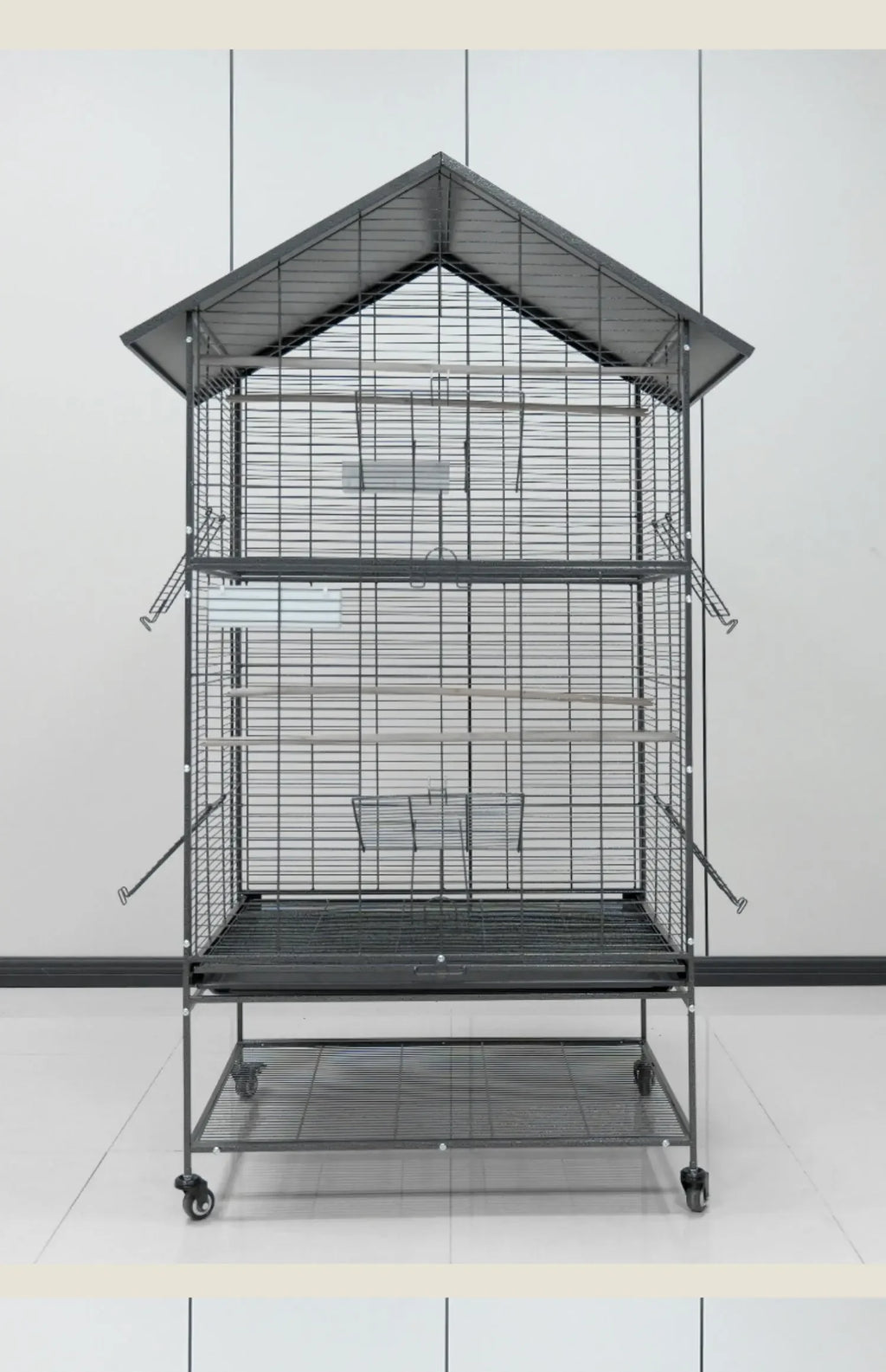 Metal Big Size Large Bird Cages Pet Parrot House Pet Cages Carriers Bird Breeding Foldable Quadrate Bird Cage 80*60*168cm