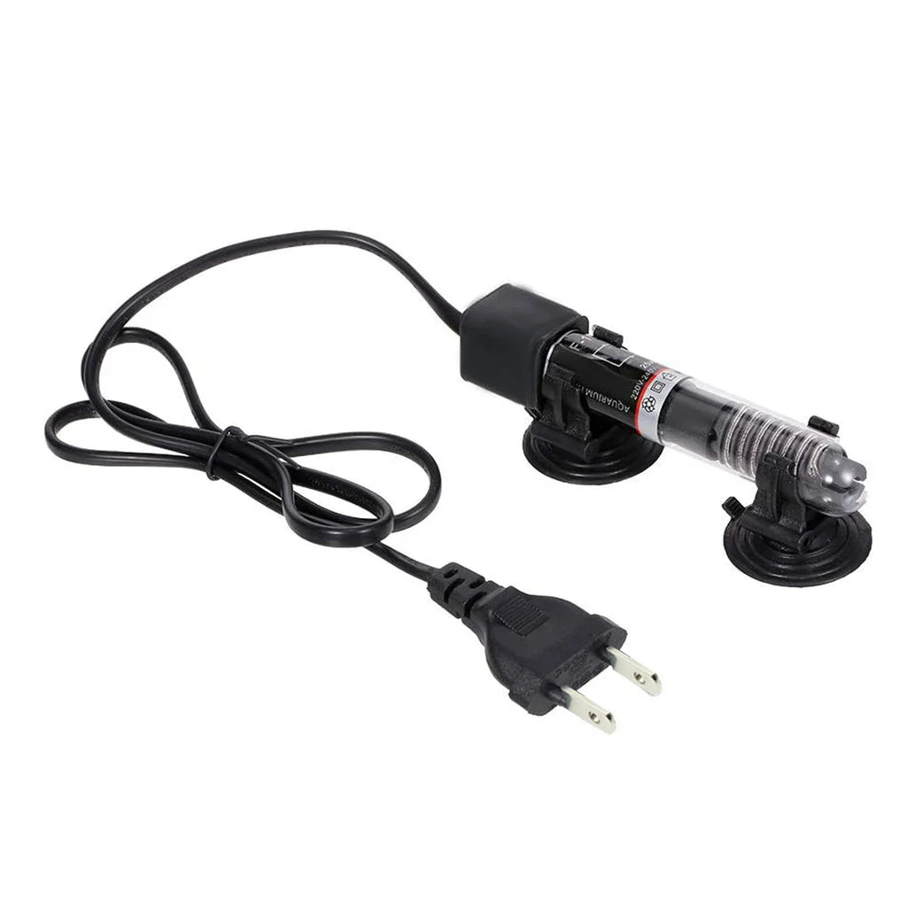 Mini Aquarium Heater Submersible Fish Tank Water Automatic Temperature 26Degrees Thermostat Heater Rod with Suction Cups