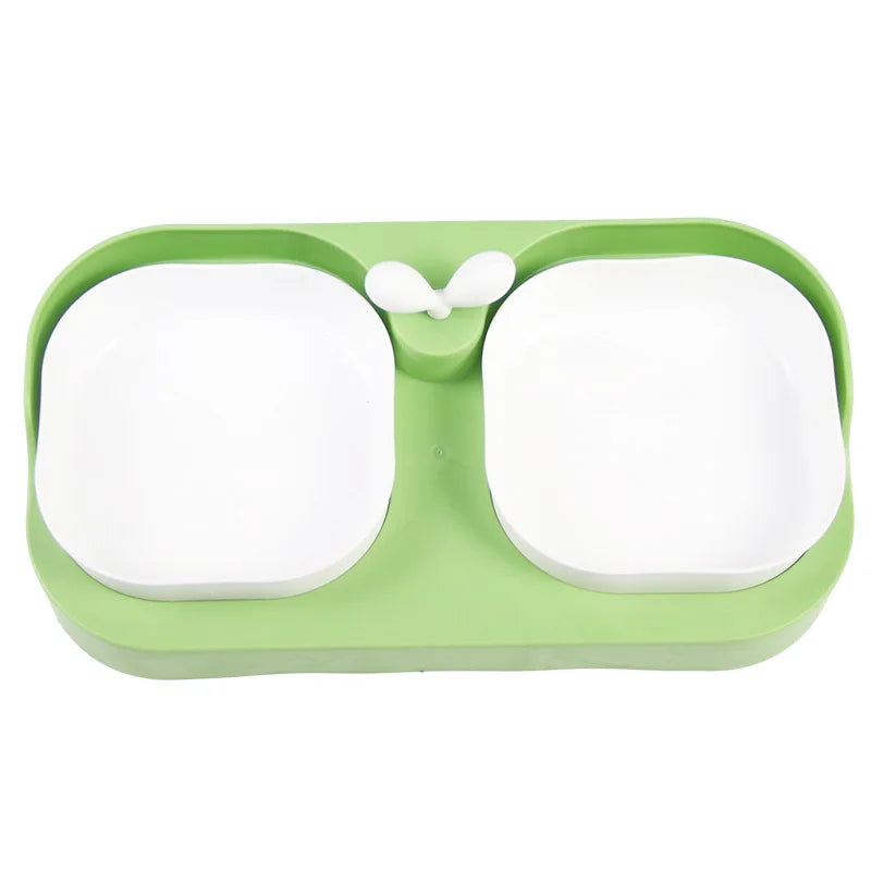 Double Pet Bowls Set for Dogs - Durable Non-Slip Food Water Feeder Dish Pet Supplies