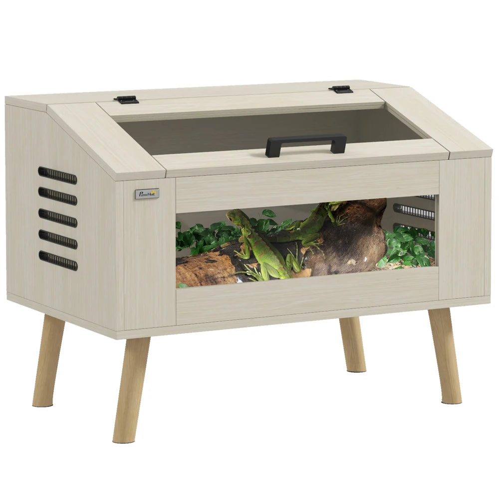Reptile Terrarium 29 Gallon Top Opening Reptile Tank , For Snakes Lizard Chameleons Hamsters Gerbils, 31.5" X 20" X 24"
