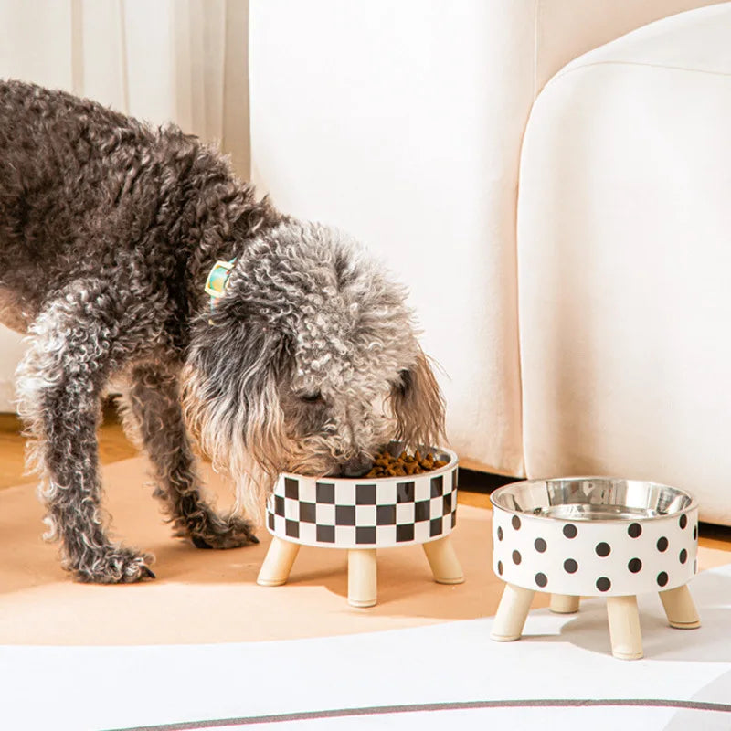 Cat Bowls New Stainless Steel Raised Cat Bowl Pet Food and Water Bowls Anti-Slip Pet Feeders for Cats and Dogs Pet Product