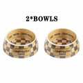 Bowls With Placemat Puppy Cat Feeder Non-slip Crash Luxury Brand Designer Dog BowlFrench Bulldog Bowl For Small Dogs