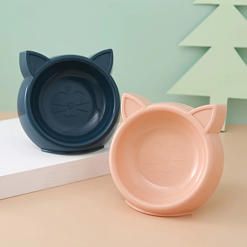 Charming Cat-Shaped Dog Bowl - Non-Slip, Easy to Clean, Perfect forSmall/Medium Pets