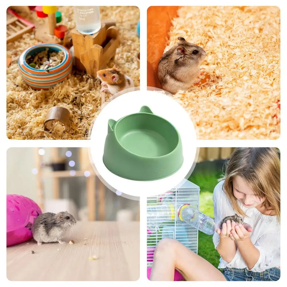 Hamster Food Water Bowl For Rabbit Guinea Pig Small Pets Feeder Dish Wear-resistant Pet Feeding Supplies accessory