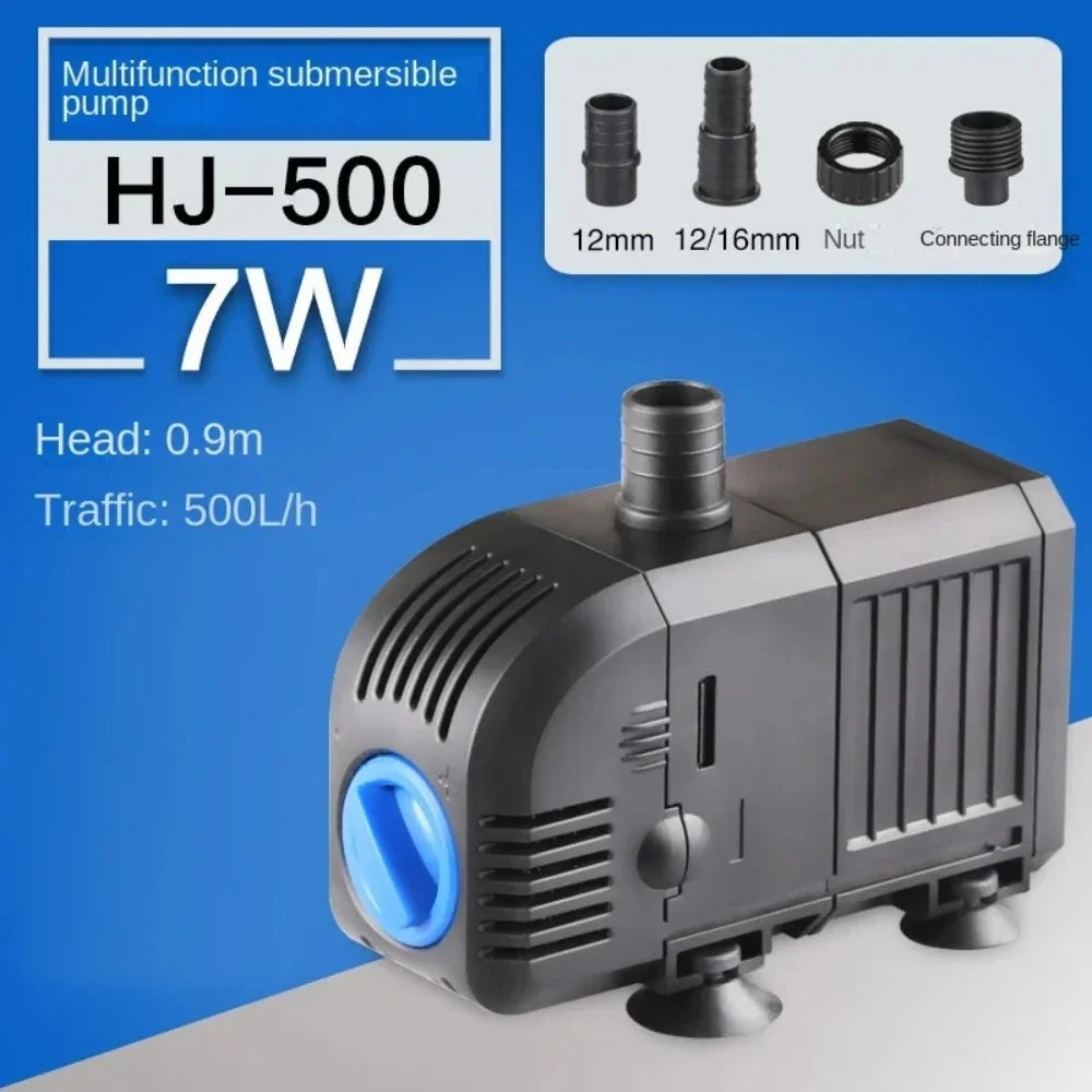 Fish Tank Quiet Frequency Circulating Filtration Pump 7/8/20/25/35/45/55W Multi-Function Submersible Aquarium Water Pond Pumps