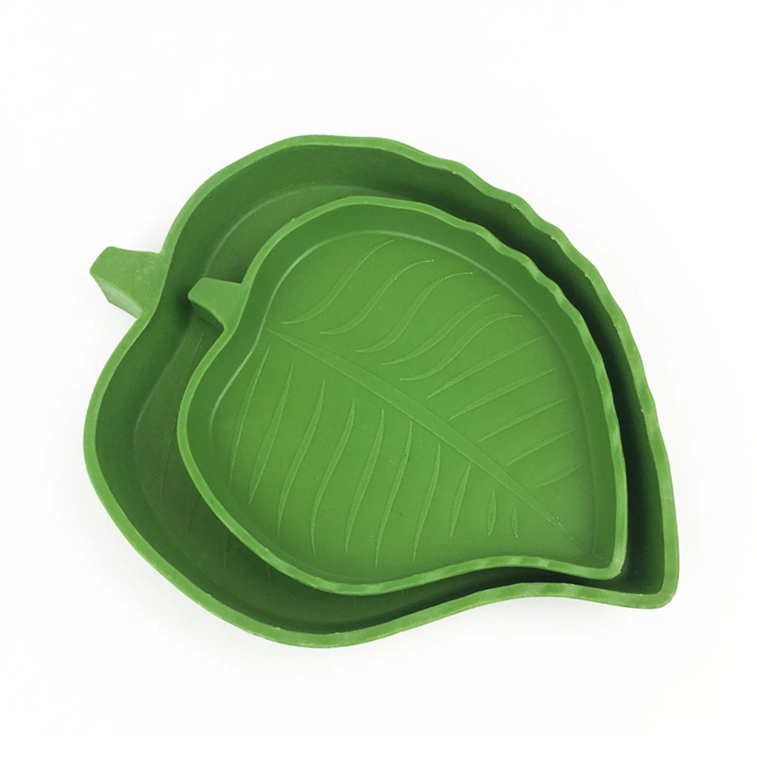 Turtle Water Bowl Leaf Shaped Reptile Food Water Bowl Flat Drinking Bowl Water Plate Reptile Pets Drinking and Eating,