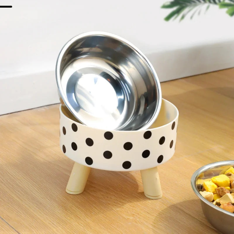 Cat Bowls New Stainless Steel Raised Cat Bowl Pet Food and Water Bowls Anti-Slip Pet Feeders for Cats and Dogs Pet Product