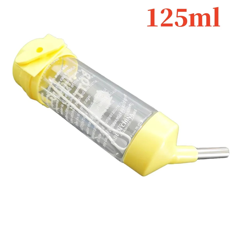 125ml Hamster Drinker Water Bottle No Drip Small Animal Water Dispenser Hanging Hamster Drinker For Guinea Pigs Hamsters Bunnies