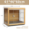 Dog Crate Wooden Pet Indoor Pen Home with Litter Box Separate Dog Kennel