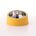 Pet Bowl, Slanted Mouth, Elevated Dog Bowl, Stainless Steel Dog Food Bowl with Bowl Rack, Water Basin, Durable and Detachable