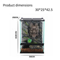 Reptile Terrarium All-in-one Landscape Tank Rainforest Reptile Tank Glass Eco Aquarium Box For Geckos Lizards Turtles Scorpions