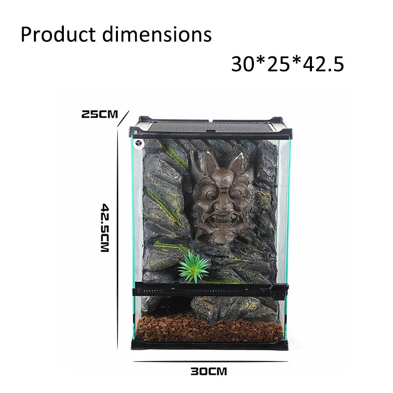 Reptile Terrarium All-in-one Landscape Tank Rainforest Reptile Tank Glass Eco Aquarium Box For Geckos Lizards Turtles Scorpions