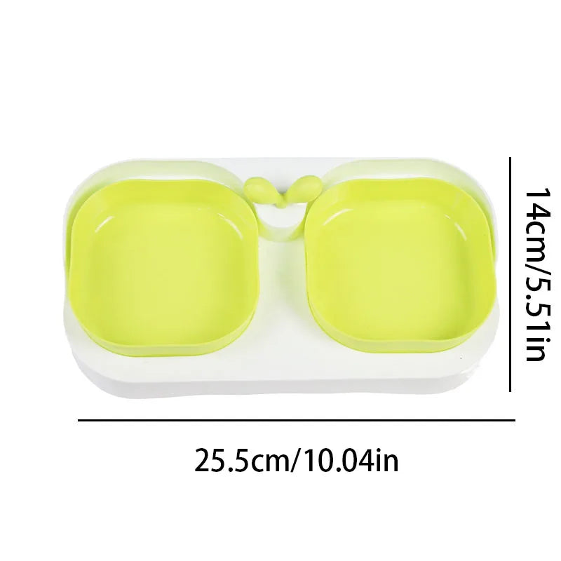 Double Pet Bowls Set for Dogs - Durable Non-Slip Food Water Feeder Dish Pet Supplies