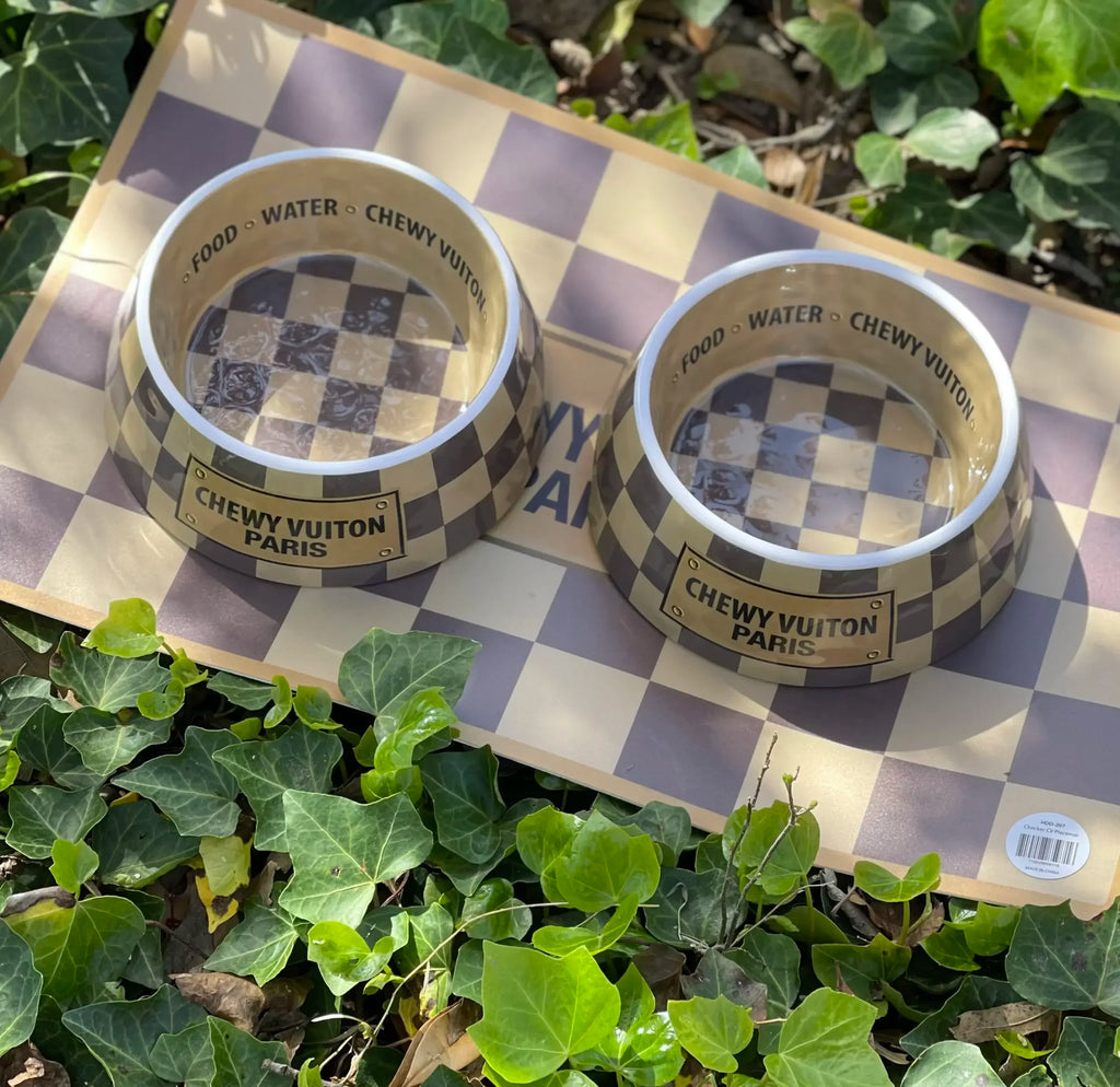 Bowls With Placemat Puppy Cat Feeder Non-slip Crash Luxury Brand Designer Dog BowlFrench Bulldog Bowl For Small Dogs