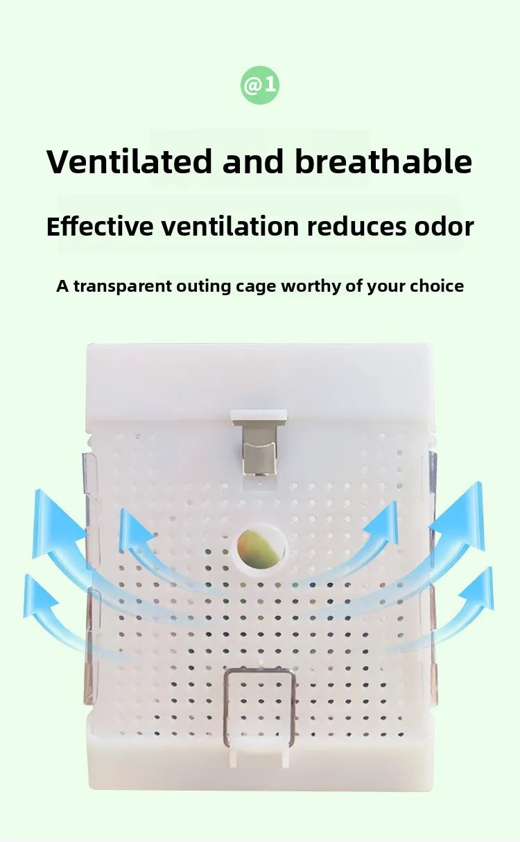 Portable Parrot Travel Cage Small Bird Cage for Budgies Lovebirds Foldable Carrier Outdoor