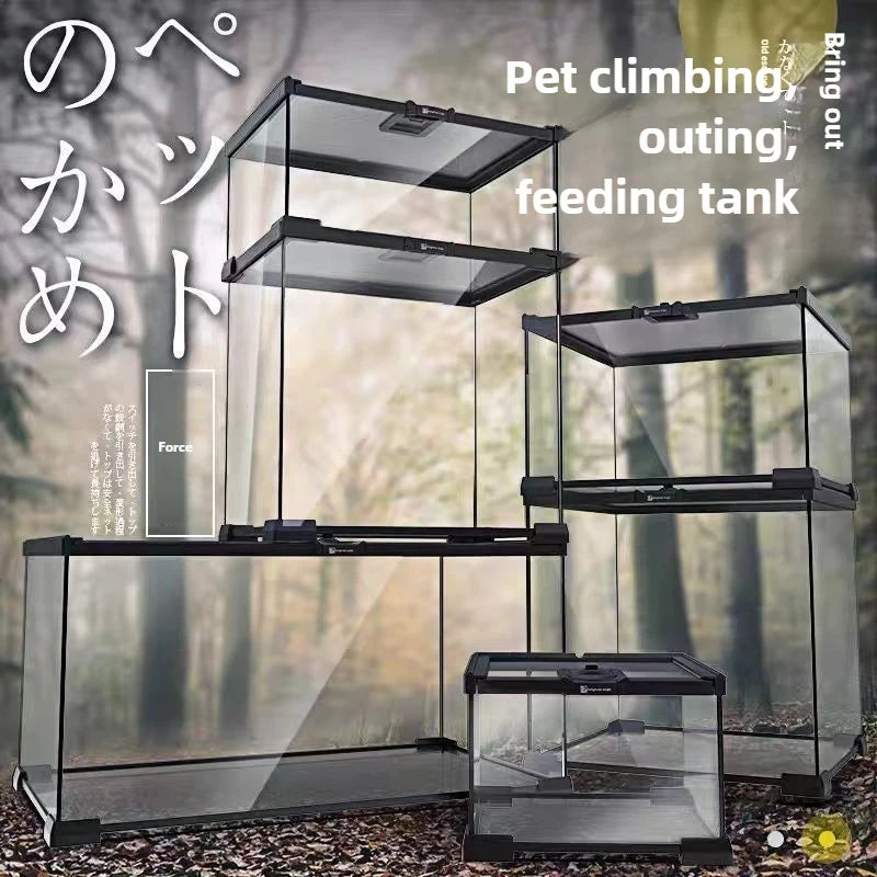 Reptile Glass Tank Spider Turtle Fish Rainforest Tank Reptile Tank Tree Lizard Horned Frog Brontosaurus Breeding Box