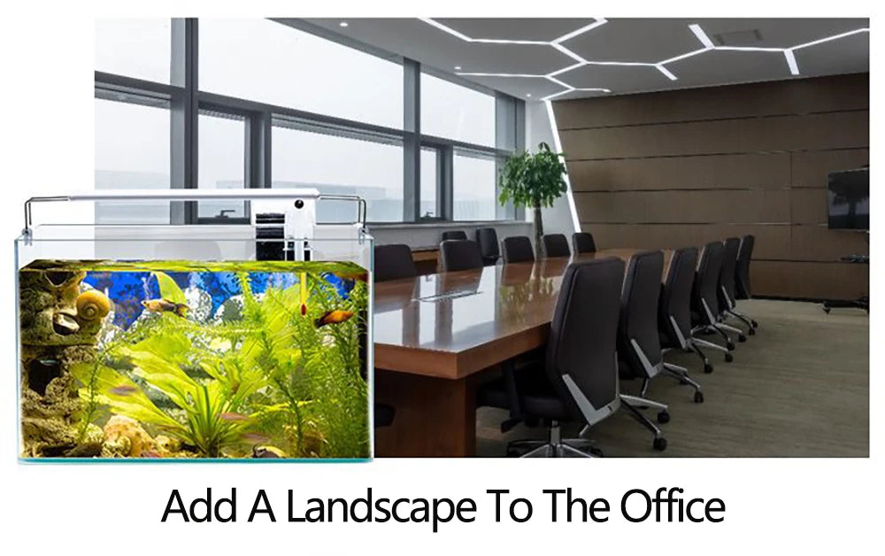Fish Tank Transparent Glass Rectangular Aquarium Small And Medium Balcony Living Room Decoration Lazy Ecological Fish Tank