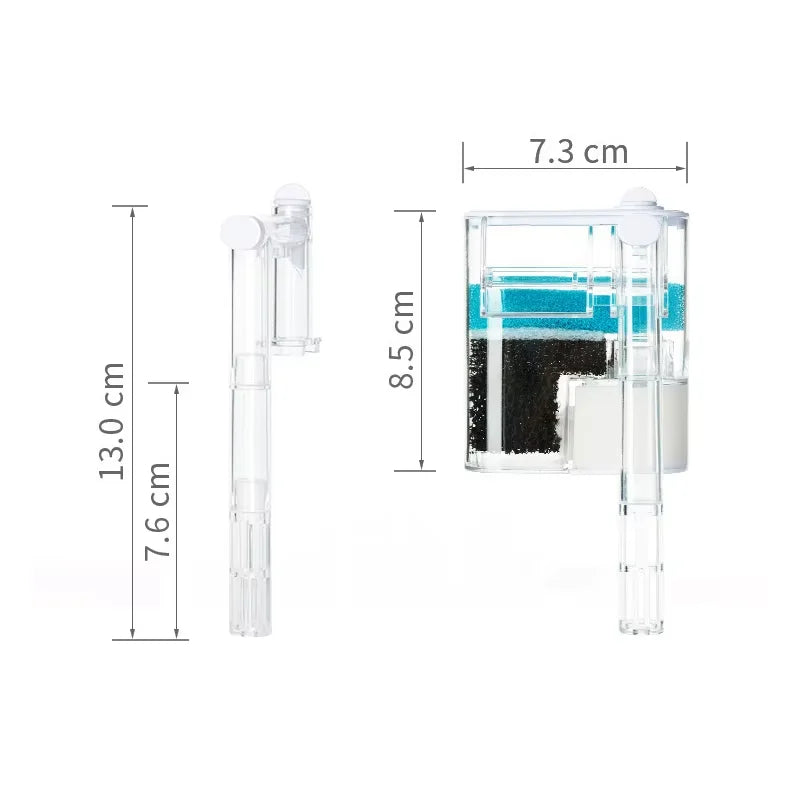 Fish Tank Filter small circulation Pump 3 in 1 Water Purification WaterfallOxygenation Silent Household wallMounted