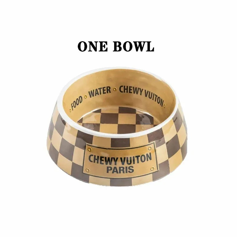 Bowls With Placemat Puppy Cat Feeder Non-slip Crash Luxury Brand Designer Dog BowlFrench Bulldog Bowl For Small Dogs